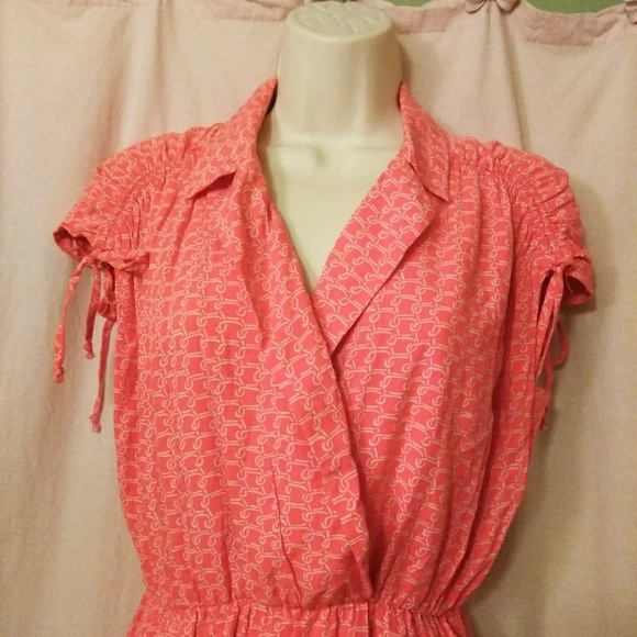 Anthropologie Maeve Carlotta Orange Ruched Dress - Picture 3 of 8